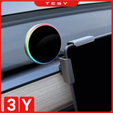 For Tesla Model Y Juniper 2025 Launch /3/S/X Aluminum Car Phone Holder Metal Screen Side Mount Magnetic Wireless Charger 15W